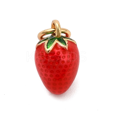 Brass Enamel Charms KK-P303-06E-G-1
