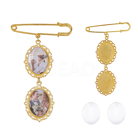6Pcs Iron Brooch JEWB-FH00031-1