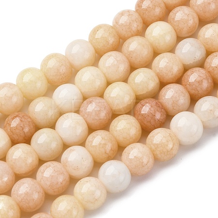 Ombre Effect Dyed Glass Beads Strands LS-GLAA-T031-01O-07-1