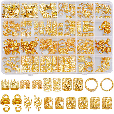 DIY Alloy Hair Dreadlocks Braiding Kits DIY-WH20010-18G-1