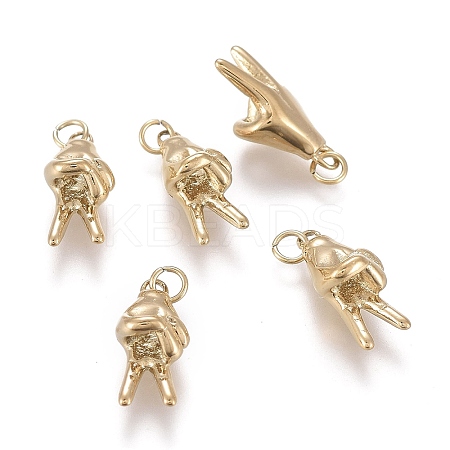 Ion Plating(IP) 304 Stainless Steel ASL Charms X-STAS-I164-023G-1