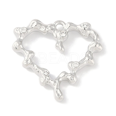 Rack Plating Alloy Crystal Rhinestone Pendants PALLOY-F018-16P-02-1