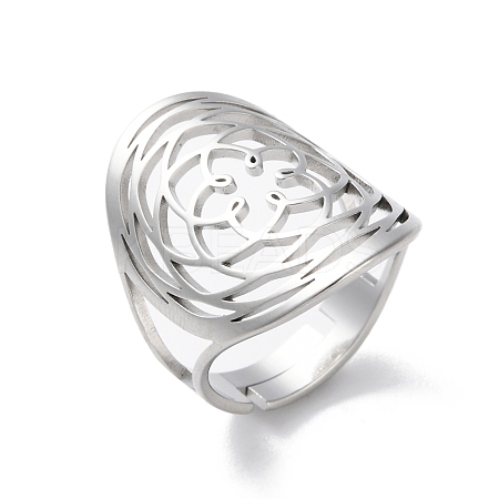 304 Stainless Steel Open Rings for Women RJEW-S240-03P-1