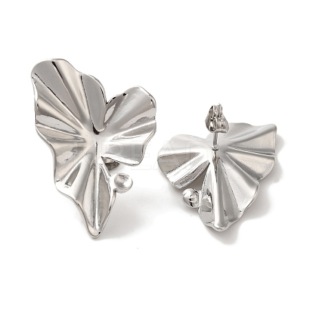 304 Stainless Steel Heart Stud Earrings EJEW-C114-30P-1