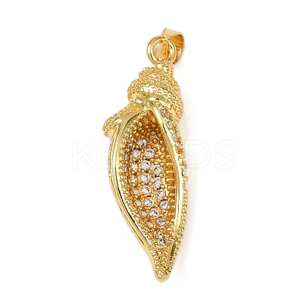 Brass Micro Pave Cubic Zirconia Pendants KK-A260-02G-1