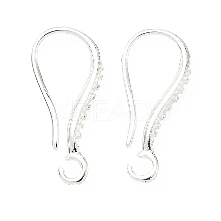 Brass Earring Hooks KK-H532-09S-1