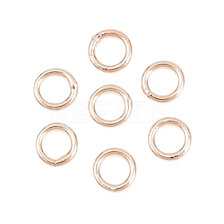 Brass Closed Jump Rings KK-D257-01RG-10-1