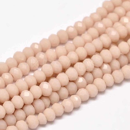 Faceted Rondelle Glass Beads Strands LS-GLAA-I033-4mm-23-1