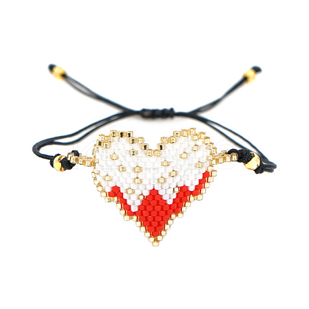 Glass Seed Beads Link Bracelets MB7256-1-1