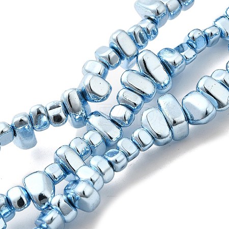 Baking Paint Electroplated Synthetic Non-magnetic Hematite Beads Strands G-H072-D01-01C-1