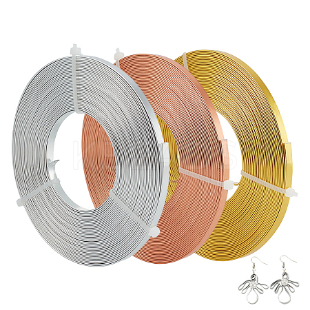 3 Rolls 3 Colors Aluminum Wire AW-BC0003-41A-1