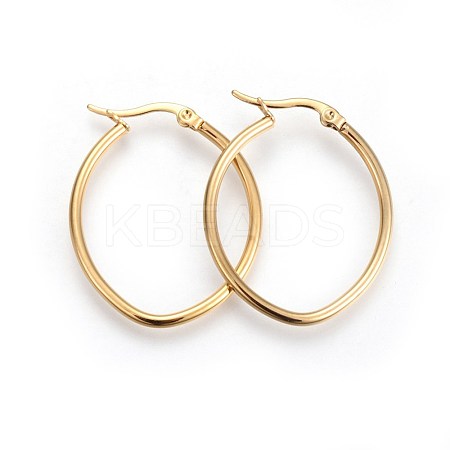 201 Stainless Steel Hoop Earrings EJEW-A052-15E-G-1