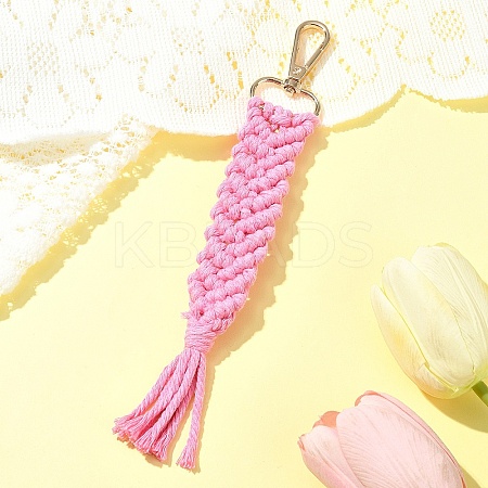 Hand-woven Cotton Pendant Decoration HJEW-YW00039-01-1