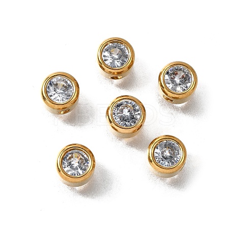 201 Stainless Steel Rhinestone Beads STAS-F318-02G-1