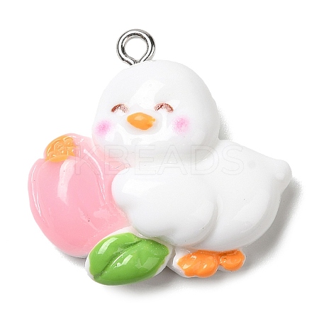 Cute Opaque Resin Pendants LS-RESI-L038-07P-02-1