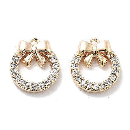 Micro Pave Cubic Zirconia Pendants KK-M102-09G-1