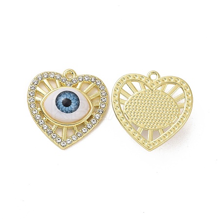 Rack Plating Alloy Rhinestone Pandants PALLOY-O109-01LG-1