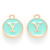 Golden Plated Alloy Enamel Charms ENAM-S118-05Y-1