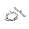 Brass Pave Clear Cubic Zirconia Toggle Clasps KK-P234-83P-3