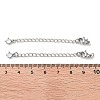 Brass with Cubic Zirconia Chain Extender KK-B102-43P-3