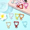 14Pcs Spray Painted Eco-Friendly Alloy Swivel Snap Hook Clasps FIND-FS0004-59-8