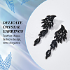 2 Sets 2 Style Rhinestone Wing Asymmetrical Earrings EJEW-FI0001-31-3