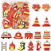 30Pcs 15 Styles Fire Fighting Theme Alloy Enamel Pendants FIND-FS0004-82-1