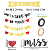 2 Sets 2 Colors Glitter Paper Flags AJEW-CP0005-85-2