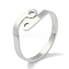 Non-Tarnish Constellations 304 Stainless Steel Open Cuff Ring for Women RJEW-L122-001P-12-1