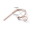 304 Stainless Steel Half Hoop Earrings STAS-Z028-B02-RG-4