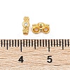 Brass Micro Pave Clear Cubic Zirconia Spacer Bars KK-P302-21A-G-3