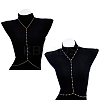 2Pcs 2 Styles Zinc Alloy with ABS Imitation Pearl Body Chain for Women AJEW-HY0002-12-1