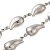 304 Stainless Steel Teardrop Link Chains CHS-G037-02P-1