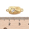 Brass Micro Pave Clear Cubic Zirconia Box Clasps KK-C075-15G-3