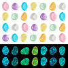 100Pcs Luminous Transparent Resin Cabochons RESI-TAC0011-79-1