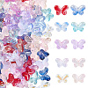 150Pcs 10 Colors Transparent Baking Paint Glass Beads GLAA-LT0001-03-6