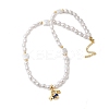 Rack Plating Travel Theme Brass & Cubic Zirconia & Enamel Pendant Necklaces NJEW-C056-01G-2