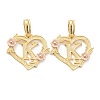 Real 18K Gold Plated Brass  Pendants KK-J042-43G-K-1