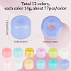 168G 12 Colors Opaque Baking Paint Glass Seed Beads SEED-SP0001-03B-01-2