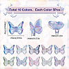 50Pcs 10 Colors UV Plating Rainbow Iridescent Transparent Acrylic Beads TACR-SC0001-30-2