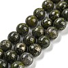 Natural Green Epidote with Pyrite Beads Strands G-G013-B02-01-1
