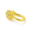 Clear Cubic Zirconia Flower Clip on Nose Rings AJEW-F059-10G-3