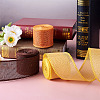 3 Rolls 3 Colors Polyester Imitation Linen Wrapping Ribbon OCOR-YS0001-02B-6