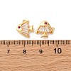 Brass Micro Pave Cubic Zirconia Pendants X1-KK-K382-41G-3