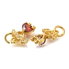 Rack Plating Brass Micro Pave Cubic Zirconia Charms KK-I716-24G-2