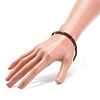 Natural Dragon Blood Column & Synthetic Hematite Stretch Bracelet BJEW-JB08458-02-3