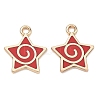 Alloy Enamel Pendants ENAM-G235-15G-05-1