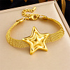 304 Stainless Steel Mesh Chain Bracelets for Women FS-WG37C51-06-1