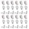 40Pcs 304 Stainless Steel Clip-on Earring Settings STAS-UN0044-03-1