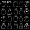 3 Styles Waterproof Self Adhesive Stamping Stickers Sets DIY-CP0011-04B-1